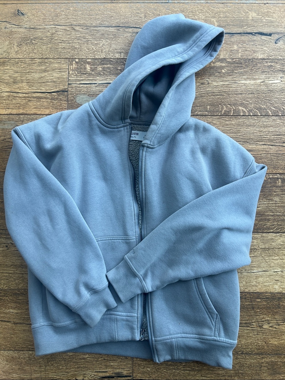 Hollister Men’s Zip-Up Hooded Jacket, Medium, Grey